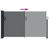 vidaXL Seitenmarkise Ausziehbar Schwarz 117x300 cm