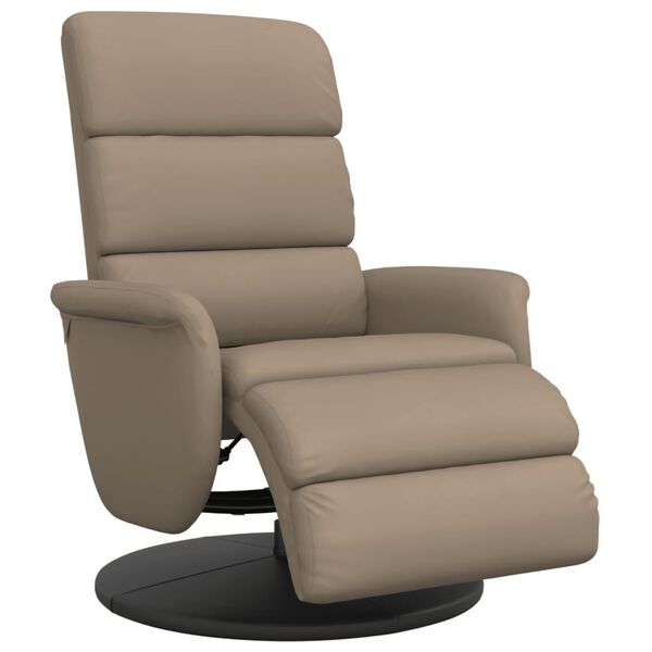 vidaXL Relaxsessel mit Fu&szlig;teil Cappuccino-Braun Kunstleder