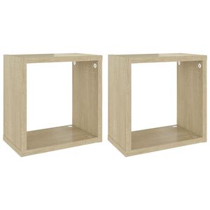 vidaXL W&uuml;rfelregale 2 Stk. Sonoma-Eiche 26x15x26 cm