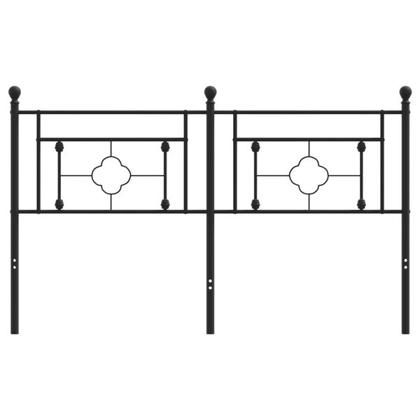 vidaXL Kopfteil Metall Schwarz 160 cm