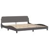 vidaXL Bettgestell "Dover" Grau 200x200 cm Kunstleder