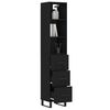 vidaXL Highboard Schwarz 34,5x34x180 cm Holzwerkstoff