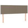 vidaXL Ottomane Bett mit Matratze & LEDs Taupe 140x200 cm Stoff