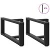 vidaXL Couchtischbeine T-Form 2 Stk. Schwarz 60x25x(30-31) cm Stahl