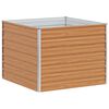 vidaXL Garten-Hochbeet 100x100x77 cm Verzinkter Stahl Silber