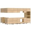 vidaXL Schrank mit Regal SKI 14 pcs Honigbraun Massives Kiefernholz