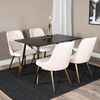Venture Home Esszimmerst&uuml;hle 2 Stk. Velvet Deluxe Samt Beige Messing