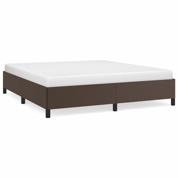 vidaXL Bettgestell Braun 180x200 cm Kunstleder