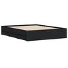 vidaXL Bettgestell mit Schubladen Schwarz 150x200 cm Holzwerkstoff