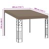 vidaXL Wand-Pavillon 3x3x2,5 m Taupe