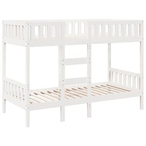 vidaXL Etagenbett Wei&szlig; 90x190 cm Massivholz Kiefer