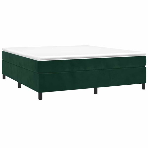 vidaXL Boxspringbettgestell Dunkelgr&uuml;n 200x200 cm Samt