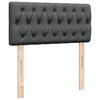 vidaXL Boxspringbett mit Matratze Dunkelgrau 100x200 cm Stoff