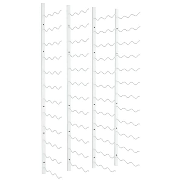 vidaXL Wand-Weinregal f&uuml;r 36 Flaschen 2 Stk. Wei&szlig; Eisen