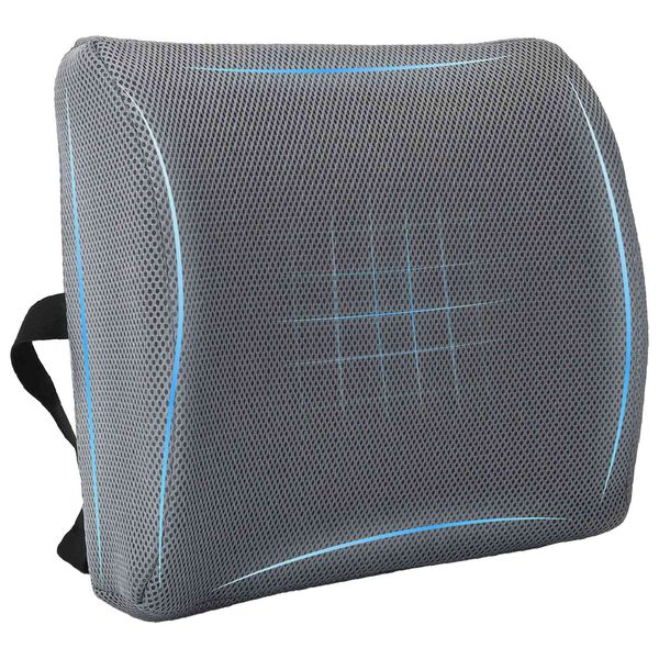 vidaXL Kopfkissen mit Kissen Grau 34 x 31,5 x 12 cm Netzgewebe