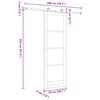 vidaXL Schiebet&uuml;r ORKDAL Wei&szlig; 78 x 232 cm Massivholz Kiefer und Glas