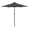 vidaXL Sonnenschirm mit Stahlmast Anthrazit 225x225x212 cm