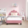 vidaXL Kinderbettgestell mit Kopfteil Rosa 80 x 160 cm Samt
