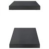 vidaXL Wandregale 2 Stk. 75x23,5x3 cm Schwarz Edelstahl