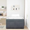 vidaXL Bettrahmen mit Matratze Dunkelgrau 120 x 190 cm Stoff
