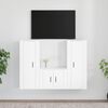 vidaXL 3-tlg. TV-Schrank-Set Wei&szlig; Holzwerkstoff