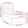vidaXL Boxspringbett mit Matratze & LED Dunkelgrau 100x200 cm Stoff