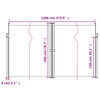 vidaXL Seitenmarkise Ausziehbar Beige 200x1200 cm