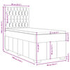 vidaXL Boxspringbett mit Matratze Dunkelbraun 90x190 cm Stoff