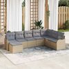 vidaXL Gartensofa-set 8 pcs Beige Poly-Rattan