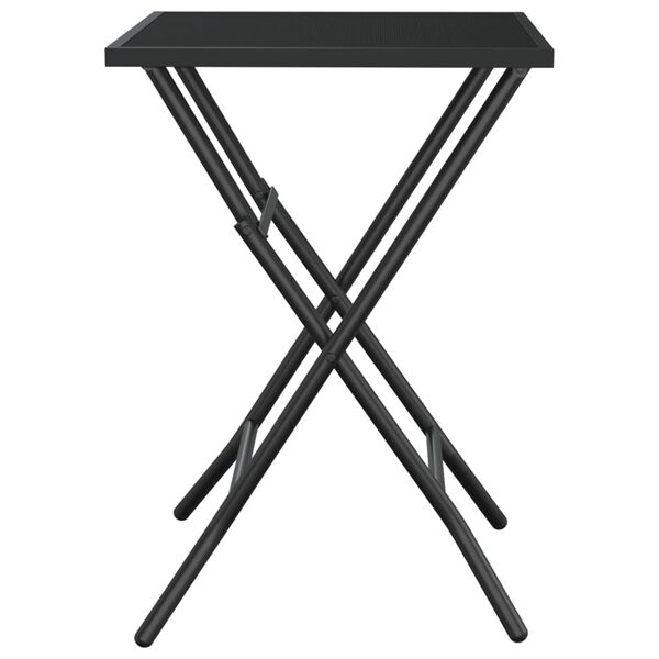 vidaXL Gartentisch Klappbar Anthrazit 50x50x72 cm Stahlgitter