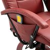 vidaXL Massagesessel Weinrot Kunstleder