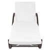 vidaXL Sonnenliegen 2 Stk. mit Tisch Poly Rattan Braun