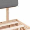vidaXL Bettgestell mit gepolstertem Kopfteil Hellgrau 120 x 190 cm