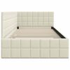 vidaXL Eckbettgestell mit Kopfteil Creme 90 cm x 190 cm Samt