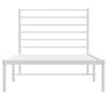 vidaXL Bettgestell mit Kopfteil Metall Wei&szlig; 107x203 cm