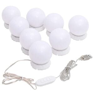 vidaXL Spiegelleuchte mit 8 LED-Gl&uuml;hbirnen Warmwei&szlig; und Kaltwei&szlig;