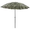 vidaXL Angel-Regenschirm Tarnung 220 x 193 cm Oxford-Polyester