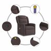 vidaXL Massagesessel Dunkelbraun Stoff
