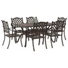 vidaXL Garten Essgruppe 7 pcs Bronze Aluminium