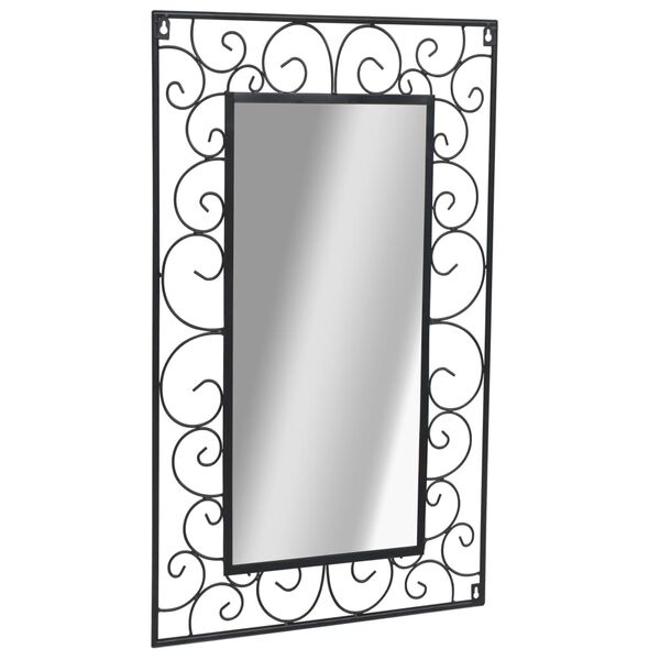 vidaXL Wandspiegel Rechteckig 50 x 80 cm Schwarz