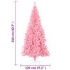 vidaXL Künstlicher Weihnachtsbaum mit Ständer Rosa 210 cm PVC