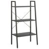 vidaXL Standregal mit 3 B&ouml;den Schwarz 56x35x108 cm