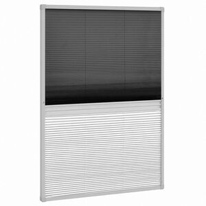 vidaXL Insektenschutz-Plissee f&uuml;r Fenster Jalousie Aluminium 80x120 cm