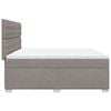 vidaXL Boxspringbett mit Matratze Taupe 180x200 cm Stoff