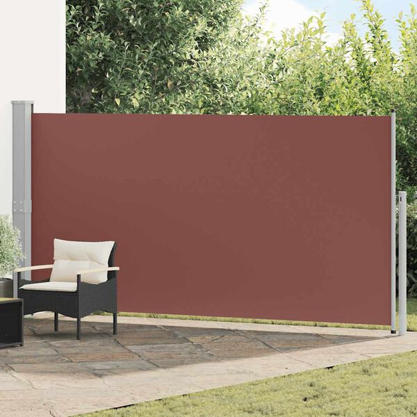 vidaXL Ausziehbare Seitenmarkise 160x500 cm Braun