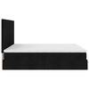 vidaXL Ottoman-Bett mit Matratzen & LEDs Schwarz 200x200 cm Stoff
