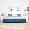 vidaXL Boxspringbett mit Matratze Dunkelblau 200 x 200 cm Stoff