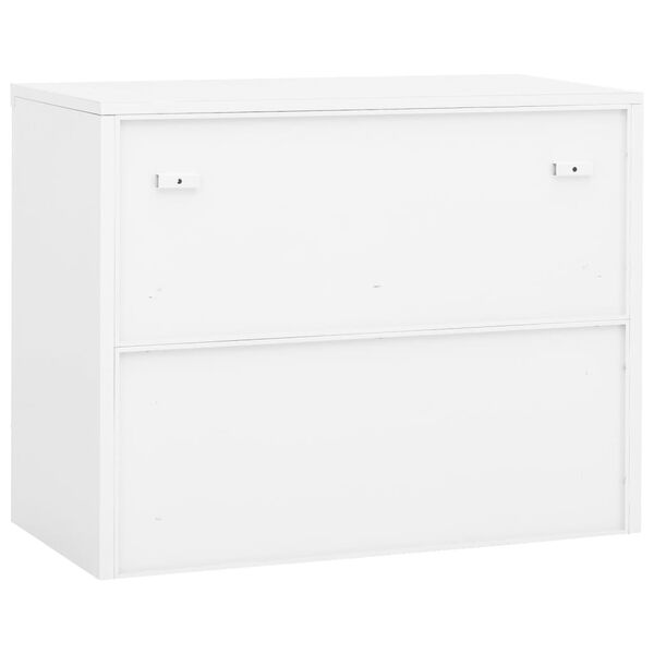 vidaXL B&uuml;roschrank Wei&szlig; 90x40x70 cm Stahl