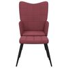 vidaXL Relaxsessel mit Hocker Weinrot Stoff