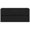 vidaXL Waschbeckenunterschrank Schwarz Eichen-Optik 100x38,5x45 cm